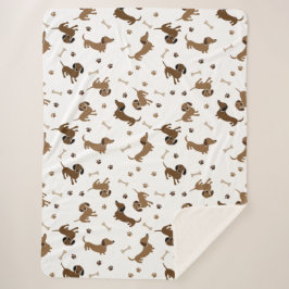 Cobertor Sherpa Tem sido um longo dia Dachshund