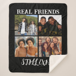 Cobertor Sherpa Temp de Fotografia personalizada "verdadeiros amig