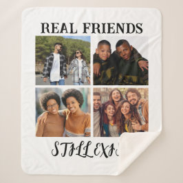 Cobertor Sherpa Temp de Fotografia personalizada "verdadeiros amig