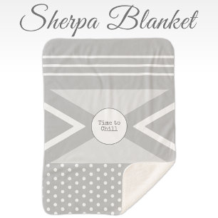 Cobertor Sherpa Tempo para Encher cinzas e branco