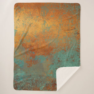 Cobertor Sherpa Tendy Rich Copper Patina Metálico