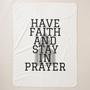 Cobertor Sherpa Tenha Fé Em Prayer Bold