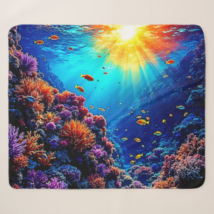 Cobertor Sherpa Terra Maravilha do Coral Sunlit