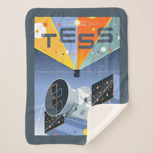 Cobertor Sherpa Tess Space Telescope Poster. (Frente)
