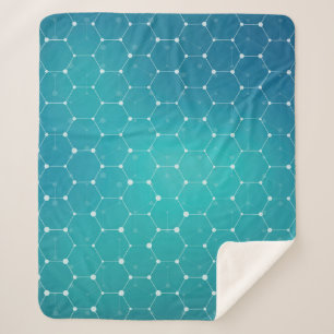 Cobertor Sherpa Teste padrão azul do ADN da cerceta