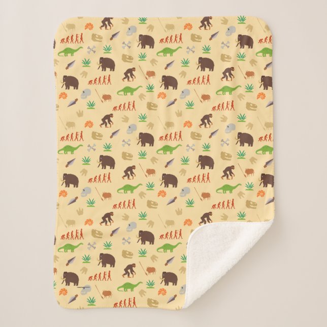 Cobertor Sherpa Teste padrão da evolução (Frente)