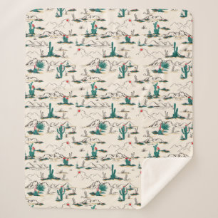 Cobertor Sherpa Teste padrão de florescência dos Succulents