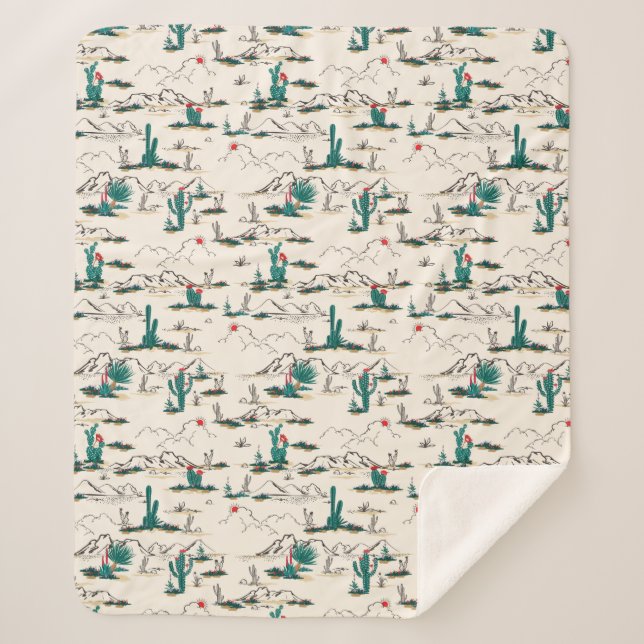 Cobertor Sherpa Teste padrão de florescência dos Succulents (Frente)