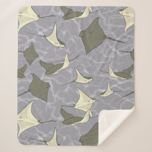 Cobertor Sherpa Teste padrão do oceano da arraia-lixa de Cownose