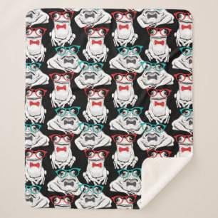 Cobertor Sherpa Teste padrão dos vidros do sapo