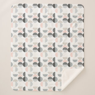 Cobertor Sherpa Teste padrão escandinavo do Semi-Círculo do estilo