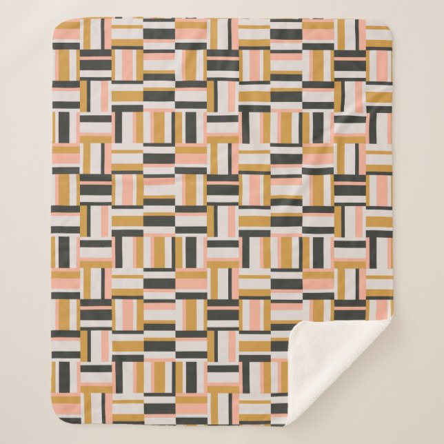 Cobertor Sherpa Teste padrão geométrico da forma (Frente)