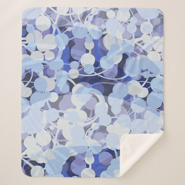 Cobertor Sherpa Teste padrão roxo do micróbio (Frente)