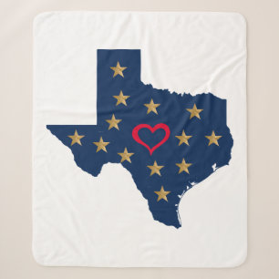 Cobertor Sherpa Texas Love and Shining Stars (Estrelas do Amor e L
