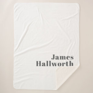 Cobertor Sherpa Texto Retroativo Retroativo para na moda Editável 