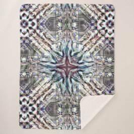 Cobertor Sherpa Textura clara caleidoscópio em cores arenosas de p