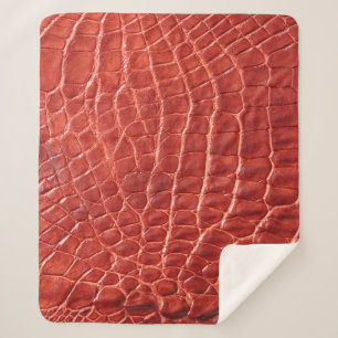 Cobertor Sherpa Textura de couro crocodilo