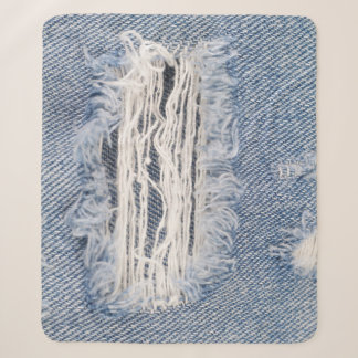 Cobertor Sherpa Textura de Jeans com risca desbotada