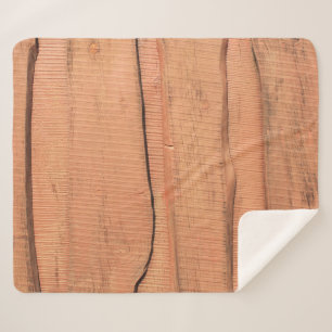 Cobertor Sherpa Textura de madeira