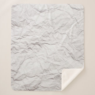 Cobertor Sherpa Textura de papel enrugada