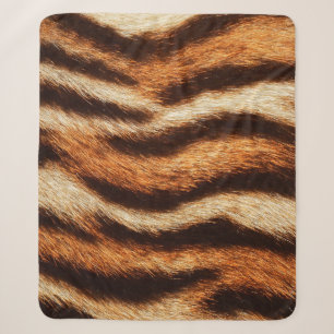 Cobertor Sherpa textura de pele de tigre