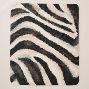 Cobertor Sherpa Textura de zebra sem costura, impressão animal,