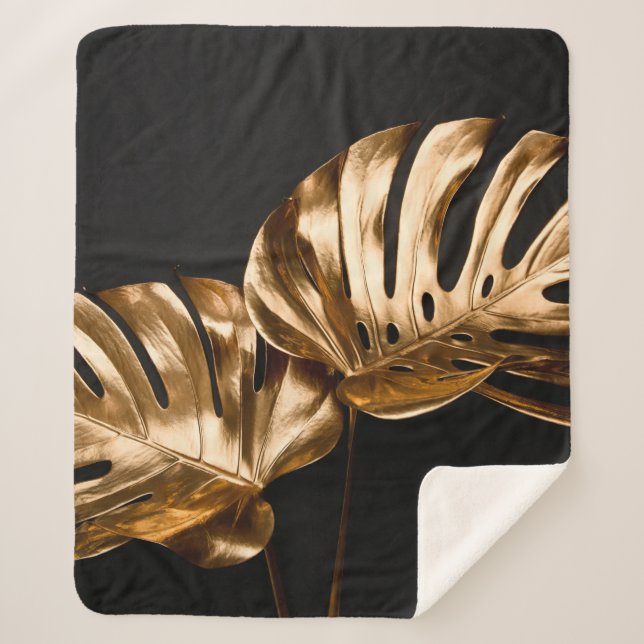 Cobertor Sherpa Textura em cadeira com botão de couro de luxo (Frente)