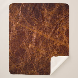 Cobertor Sherpa Textura em couro marrom abstrato,arte,artificial,t