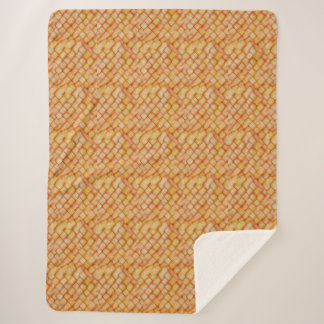 Cobertor Sherpa Textura em Lã de Cozy Knit Padrão Laranja