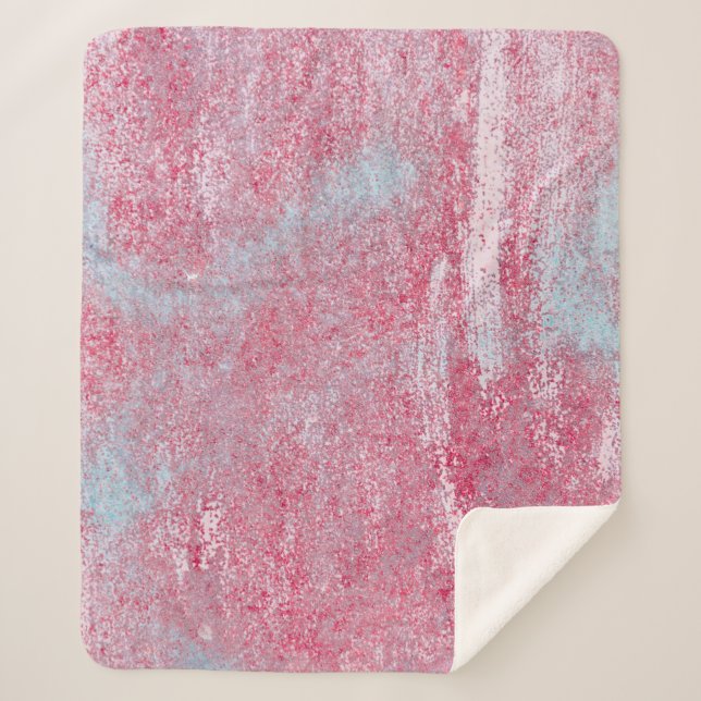 Cobertor Sherpa Textura metálica com arranhões e abstrato de fissu (Frente)