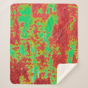 Cobertor Sherpa Textura metálica com efeito de arranhões e fissura