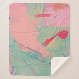 Cobertor Sherpa Textura multicolor de tinta a óleo. fundo de abstr