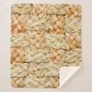 Cobertor Sherpa textura natural da palha