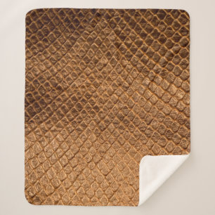 Cobertor Sherpa Textura ondulada em fundo de bronze com tampa de c