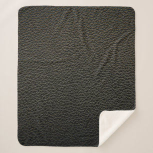 Cobertor Sherpa Textura ou fundo de couro preto. abstrato, anim