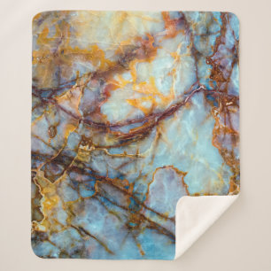 Cobertor Sherpa textura única de pedra natural - mármore, onyx, gr