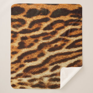 Cobertor Sherpa Texturas de peles de leopardo. Impressão animal