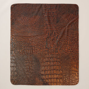 Cobertor Sherpa Textureather de couro castanho,abstrato, antiga, ,