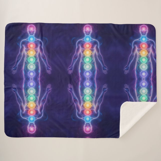 Cobertor Sherpa  The 7 Chakras (Frente (Horizontal))