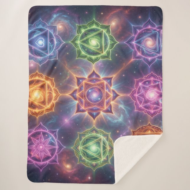 Cobertor Sherpa The 7 Chakras´6 (Frente)