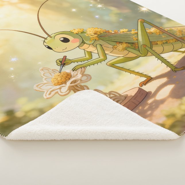 Cobertor Sherpa The Grasshopper and the Nectar Artwork.1 (3/4)