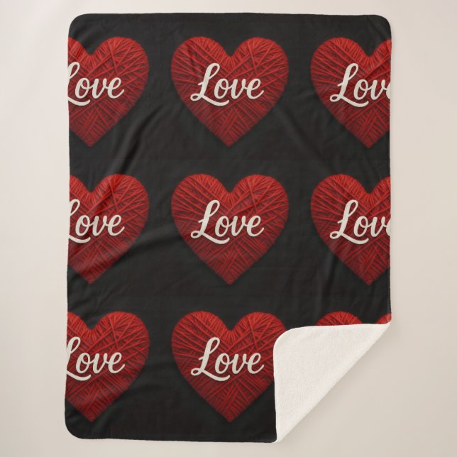 Cobertor Sherpa "The Greatest of These" Sherpa Yarn Look Blanket (Frente)