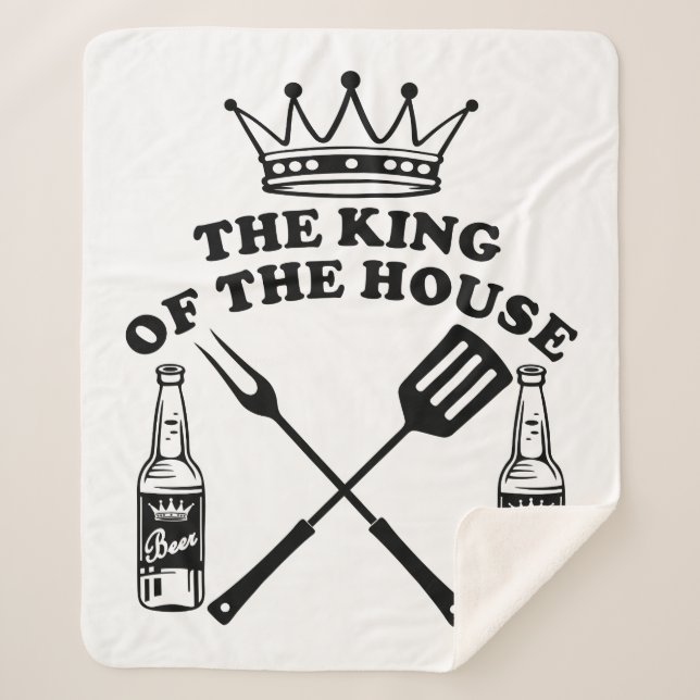 Cobertor Sherpa The King of the House Beer (Frente)