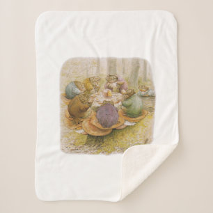 Cobertor Sherpa The Toads Tea Party (por Beatrix Potter)