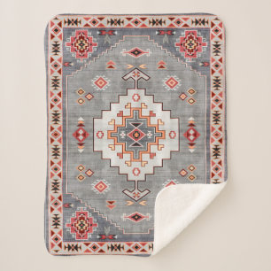 Cobertor Sherpa Threads do eterno: Heritage Boho Geometria Marroqu