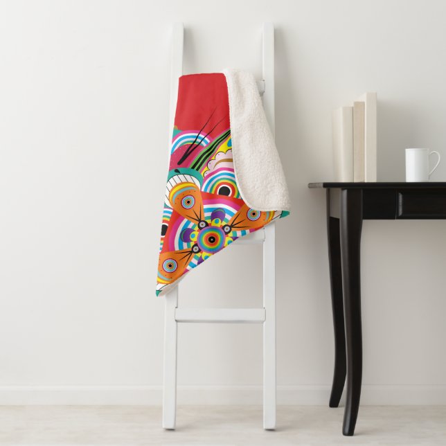 Cobertor Sherpa Tiger Dragon Mandala Pequeno Sherpa Blanket (In Situ)