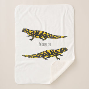 Cobertor Sherpa Tiger salamander cartoon