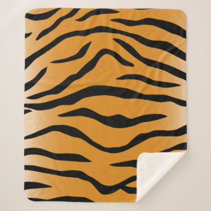 Cobertor Sherpa Tiger stripes pattern