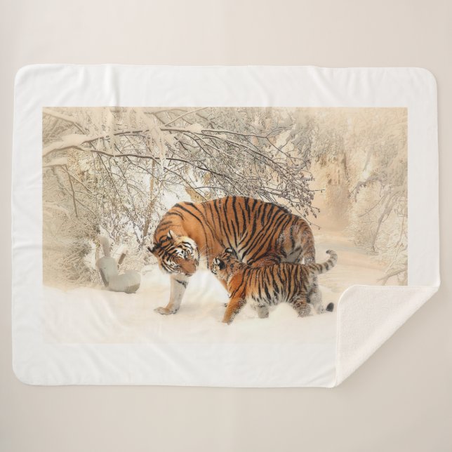 Cobertor Sherpa Tigre (Frente (Horizontal))