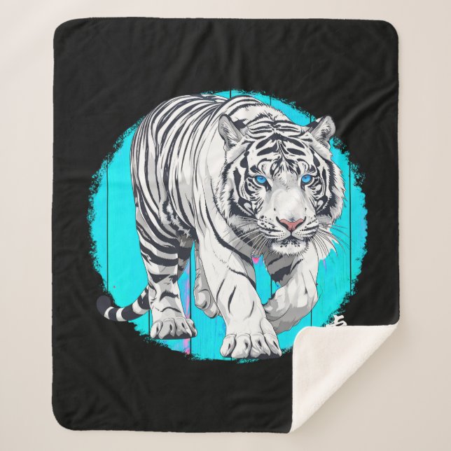 Cobertor Sherpa Tigre Branco (Frente)